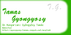 tamas gyongyosy business card